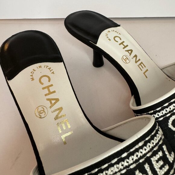 CHANEL Embroidered Slides - Picture 2 of 14